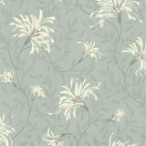 Fairhaven Duck Egg Blue Luxury Floral Wallpaper