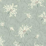 Fairhaven Duck Egg Blue Luxury Floral Wallpaper
