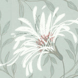 Fairhaven Duck Egg Blue Luxury Floral Wallpaper