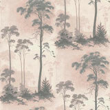 Prior Park Pink Luxury Tree Wallpaper - 1601-102-01