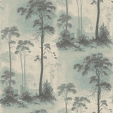 Prior Park Duck Egg Blue Luxury Tree Wallpaper - 1601-102-02
