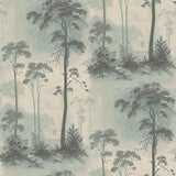 Prior Park Duck Egg Blue Luxury Tree Wallpaper - 1601-102-02