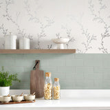 Milton Silver Luxury Leaf Wallpaper - 1601-103-01