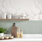 Milton Silver Luxury Leaf Wallpaper - 1601-103-01