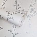 Milton Silver Luxury Leaf Wallpaper - 1601-103-01