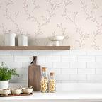 Milton Pink Luxury Leaf Wallpaper - 1601-103-02