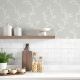 Milton Grey Luxury Leaf Wallpaper - 1601-103-05