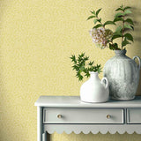 Audley Yellow Luxury Leaf Wallpaper - 1601-104-01