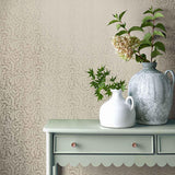 Audley Taupe Metallic Luxury Leaf Wallpaper - 1601-104-02