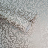 Audley Taupe Metallic Luxury Leaf Wallpaper - 1601-104-02