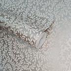 Audley Taupe Metallic Luxury Leaf Wallpaper - 1601-104-02