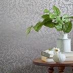 Audley Duck Egg Blue Luxury Leaf Wallpaper - 1601-104-04