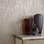 Helmsley Silver and Cream Luxury Foil Wallpaper - 1601-105-06