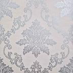 Hampton Silver Luxury Damask Wallpaper - 1601-106-01