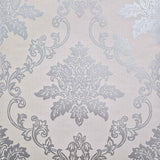 Hampton Silver Luxury Damask Wallpaper - 1601-106-01