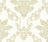 Hampton Ivory Cream Luxury Damask Wallpaper - 1601-106-03