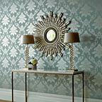 Hampton Duck Egg Blue Luxury Damask Wallpaper - 1601-106-04