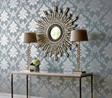 Hampton Duck Egg Blue Luxury Damask Wallpaper - 1601-106-04