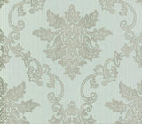 Hampton Duck Egg Blue Luxury Damask Wallpaper - 1601-106-04