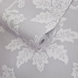 Hampton Grey Luxury Damask Wallpaper - 1601-106-05