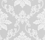 Hampton Grey Luxury Damask Wallpaper - 1601-106-05