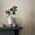 Kew Taupe Metallic Luxury Geometric Wallpaper - 1601-107-02