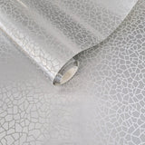 Kew Foil Silver Metallic Luxury Wallpaper - 1601-107-06
