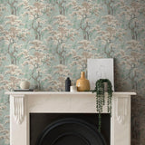 Harewood Seafoam Green Luxury Chinoiserie Wallpaper - 1602-100-02