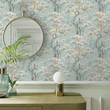 Harewood Seafoam Green Luxury Chinoiserie Wallpaper - 1602-100-02