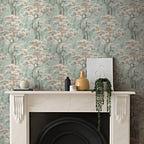 Harewood Seafoam Green Luxury Chinoiserie Wallpaper - 1602-100-02