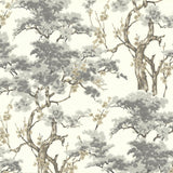 Harewood Grey Luxury Chinoiserie Wallpaper - 1602-100-04