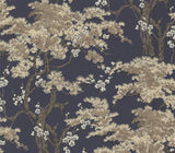 Harewood Navy Blue Luxury Chinoiserie Wallpaper - 1602-100-05