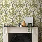 Harewood Lime Green Luxury Chinoiserie Wallpaper - 1602-100-06