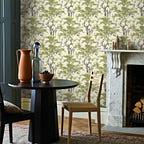 Harewood Lime Green Luxury Chinoiserie Wallpaper - 1602-100-06