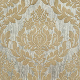 Faversham Natural Gold Luxury Flock Wallpaper - 1602-101-01