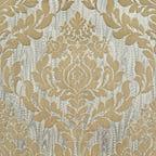 Faversham Natural Gold Luxury Flock Wallpaper - 1602-101-01