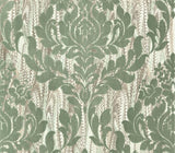 Faversham Seafoam Green Luxury Flock Wallpaper - 1602-101-02