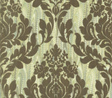 Faversham Moss Green Luxury Flock Wallpaper - 1602-101-05