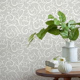 Brodsworth Grey Luxury Patterned Wallpaper - 1602-103-04