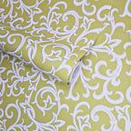 Brodsworth Lime Green Luxury Patterned Wallpaper - 1602-103-05
