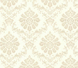 Broughton Natural Luxury Damask Wallpaper - 1602-104-01