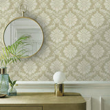 Broughton Gold Metallic Luxury Damask Wallpaper - 1602-104-03