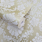 Broughton Gold Metallic Luxury Damask Wallpaper - 1602-104-03