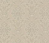 Broughton Taupe Natural Luxury Damask Wallpaper - 1602-104-06