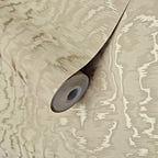 Avington Gold Luxury Moire Wallpaper - 1602-105-03