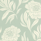Chatsworth Duck Egg Blue Luxury Floral Wallpaper - 1602-106-02