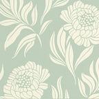 Chatsworth Duck Egg Blue Luxury Floral Wallpaper - 1602-106-02