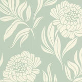 Chatsworth Duck Egg Blue Luxury Floral Wallpaper - 1602-106-02