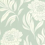Chatsworth Duck Egg Blue Luxury Floral Wallpaper - 1602-106-02