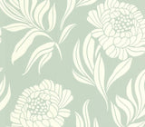 Chatsworth Duck Egg Blue Luxury Floral Wallpaper - 1602-106-02